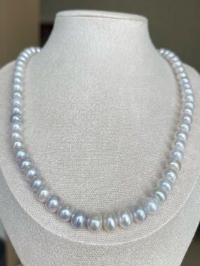 Classic Natural White Pearl Necklace - Elegant Women's Jewelry 63